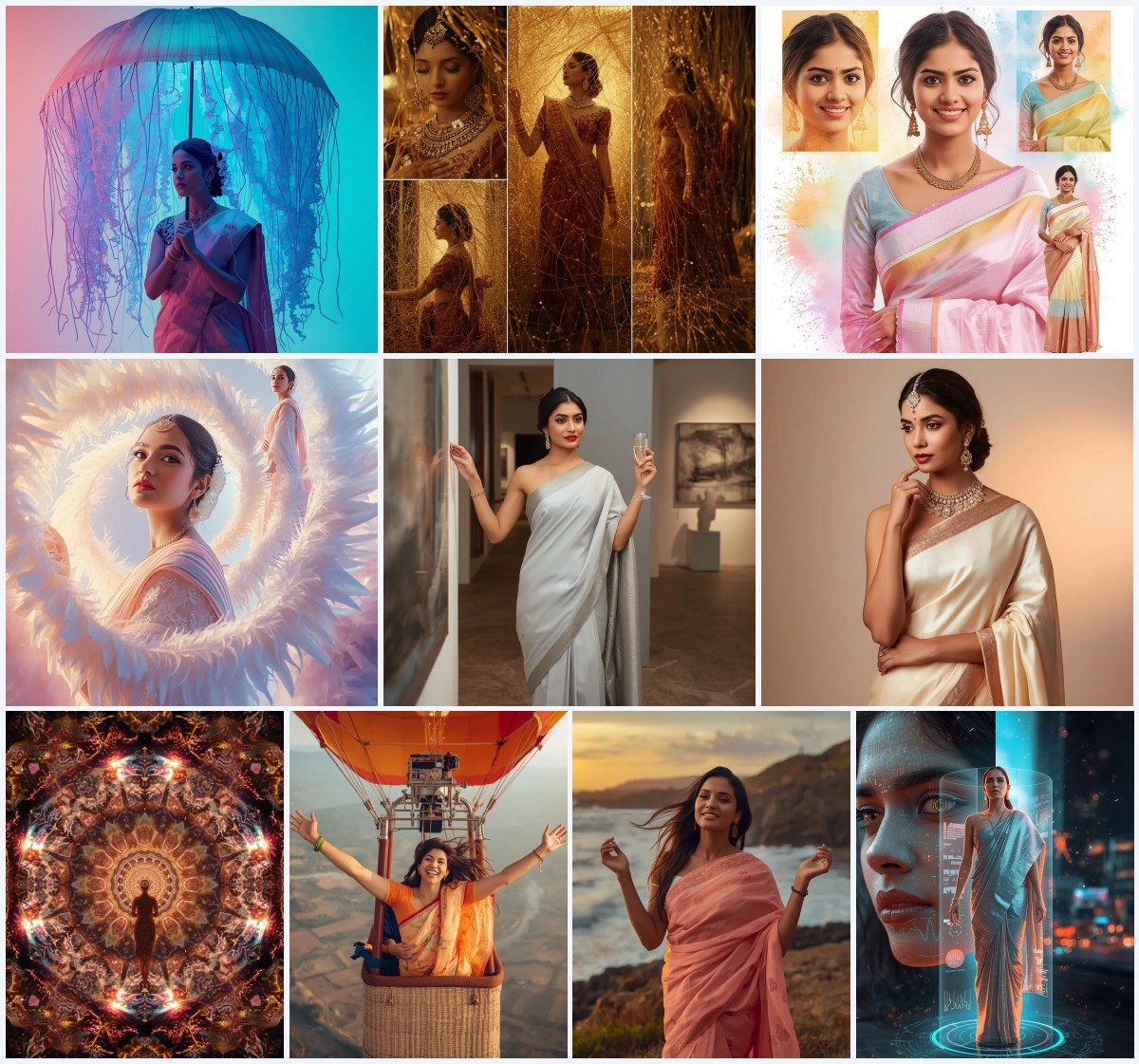 Best 10 Traditional Saree Prompt For Wedding In English for Clear Artistry | chat gpt prompt for image editing